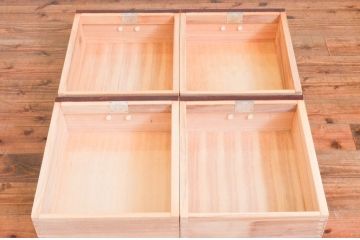 中古　美品!!　四国・高松　飛鳥民芸家具　欅(ケヤキ)箪笥　堂々とした佇まいが魅力的なサイドボード(サイドキャビネット、リビングボード、収納棚、戸棚、引き出し)(R-074304)