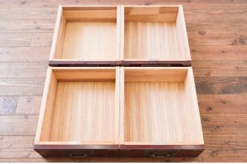中古　美品!!　四国・高松　飛鳥民芸家具　欅(ケヤキ)箪笥　堂々とした佇まいが魅力的なサイドボード(サイドキャビネット、リビングボード、収納棚、戸棚、引き出し)(R-074304)