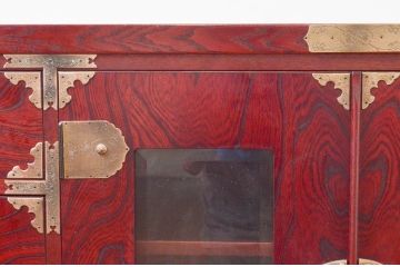 中古　美品!!　四国・高松　飛鳥民芸家具　欅(ケヤキ)箪笥　堂々とした佇まいが魅力的なサイドボード(サイドキャビネット、リビングボード、収納棚、戸棚、引き出し)(R-074304)