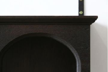 和製アンティーク　大正ロマンな雰囲気漂う壁掛け飾り棚(ウォールシェルフ、ウォールラック、壁掛け収納)(R-074305)