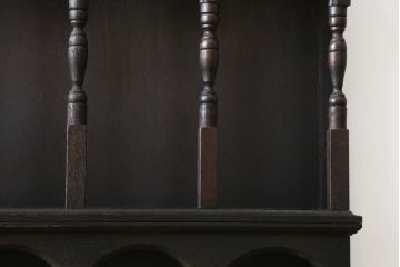和製アンティーク　大正ロマンな雰囲気漂う壁掛け飾り棚(ウォールシェルフ、ウォールラック、壁掛け収納)(R-074305)