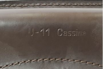 中古　Cassina(カッシーナ)　412　CAB(キャブ)　MARIO BELLINI(マリオベリーニ)　シンプルモダンな空間づくりに活躍するアームレスチェア2脚セット(ダイニングチェア、椅子、イス)(定価2脚で約52万8千円)(R-074310)