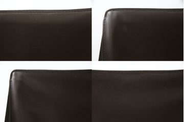 中古　Cassina(カッシーナ)　413　CAB(キャブ)　MARIO BELLINI(マリオベリーニ)　本革(レザー)　シンプルモダンな空間づくりに活躍するアームチェア2脚セット(ダイニングチェア、椅子、イス)(定価2脚で約83万6千円)(R-074313)