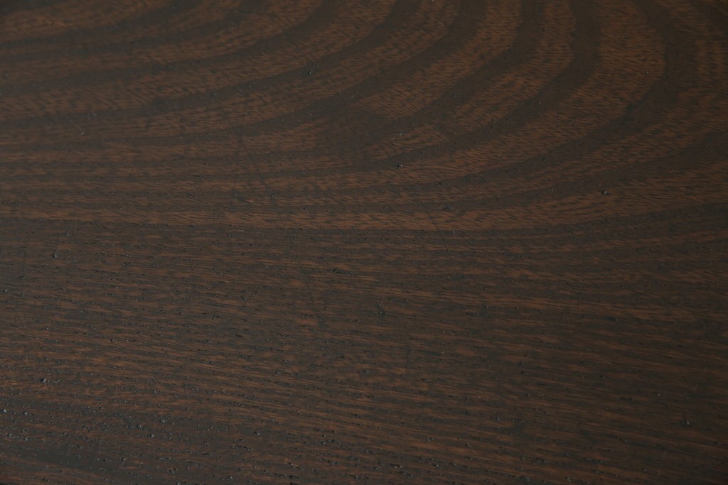 和製アンティーク　総欅(ケヤキ)材　角手銅金具　補助テーブル付きの庄内地方文机　(R-074331)