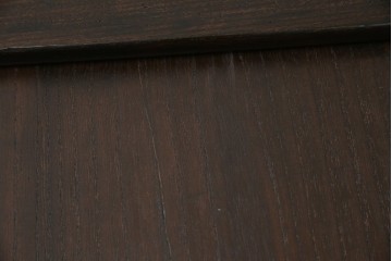 和製アンティーク　総欅(ケヤキ)材　角手銅金具　補助テーブル付きの庄内地方文机　(R-074331)