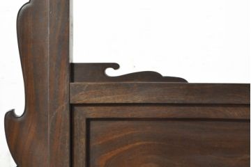 和製アンティーク　指物工芸家具　槐(エンジュ)材　落ち着きのある佇まいが魅力的な姿見(スタンドミラー、鏡台、鏡)(R-074334)
