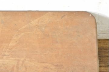 和製アンティーク　栓材　素材な風合いを楽しめる角ちゃぶ台(座卓、ローテーブル、センターテーブル、折りたたみテーブル)(R-074336)