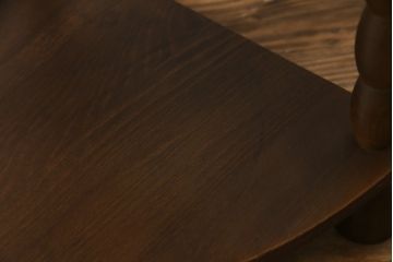 和製ビンテージ　昭和レトロ　凝ったデザインが目を惹くコーナーシェルフ(オープンシェルフ、コーナーラック、飾り棚、ヴィンテージ)(R-074337)