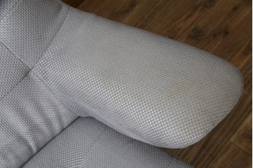中古　美品　カリモク家具(karimoku)　ザ・ファースト(THE FIRST)　RU72　S+サイズ　くつろぎの空間におすすめのリクライニングチェアとオットマンのセット(リクライニングソファ、リクライナー、1人掛けソファ、アームチェア、回転椅子、フットスツール)(R-074338)