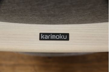 中古　美品　カリモク家具(karimoku)　ザ・ファースト(THE FIRST)　RU72　S+サイズ　くつろぎの空間におすすめのリクライニングチェアとオットマンのセット(リクライニングソファ、リクライナー、1人掛けソファ、アームチェア、回転椅子、フットスツール)(R-074338)