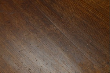 和製アンティーク　栓材　素朴な木味が魅力の丸型ちゃぶ台　(R-074339)