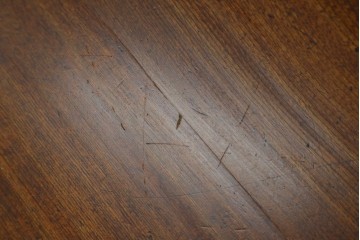 和製アンティーク　栓材　素朴な木味が魅力の丸型ちゃぶ台　(R-074339)