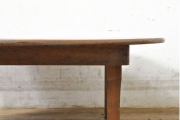 和製アンティーク　栓材　趣のある佇まいが魅力的な丸型ちゃぶ台(折りたたみテーブル、座卓、ローテーブル)(R-074339)