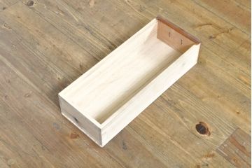 和製アンティーク　タモ材　美しい木目と木の色味が目を惹く長火鉢(囲炉裏、木製火鉢)(R-074346)