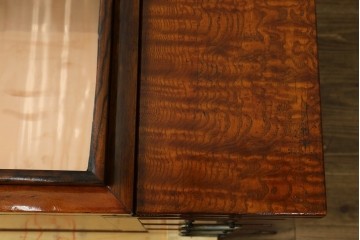 和製アンティーク　タモ材の力強い木目が映える風合い豊かな長火鉢　(R-074346)