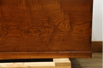 和製アンティーク　タモ材の力強い木目が映える風合い豊かな長火鉢　(R-074346)