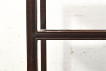 和製アンティーク　紫檀(シタン)材　漆塗りの小振りな飾り棚(収納棚、シェルフ、オープンラック)(R-074351)
