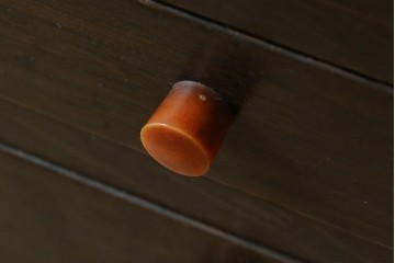 和製アンティーク　ナラ材　昔懐かしい雰囲気漂うレコードケース　(R-074352)