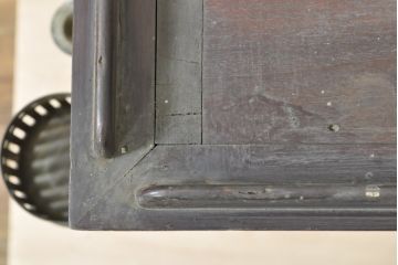 イギリスアンティーク　マホガニー材　ミラー付きで便利!! スペースを有効活用できるウォールキャビネット(壁掛け収納棚、戸棚、吊り棚、鏡、英国)(R-074354)