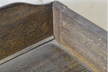 和製アンティーク　栓材　木目の美しさが目を惹くブックケース(本箱、収納棚、戸棚、キャビネット、本棚)(R-074355)