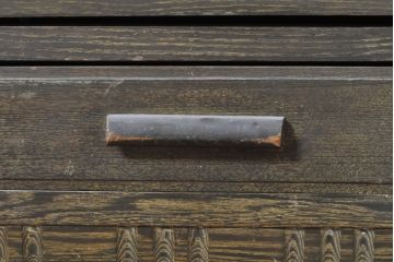 和製アンティーク　栓材　木目の美しさが目を惹くブックケース(本箱、収納棚、戸棚、キャビネット、本棚)(R-074355)