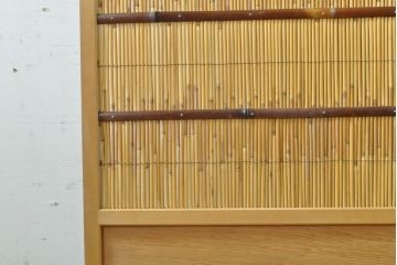 ビンテージ建具　情緒あふれる和の空間づくりにおすすめの夏戸2枚セット(引き戸、簾戸、簀戸、葭戸、夏障子、御簾戸、葦戸、ヴィンテージ)(R-074360)