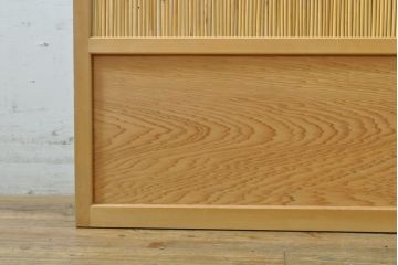 ビンテージ建具　情緒あふれる和の空間づくりにおすすめの夏戸2枚セット(引き戸、簾戸、簀戸、葭戸、夏障子、御簾戸、葦戸、ヴィンテージ)(R-074360)