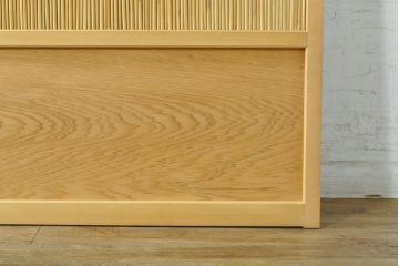 ビンテージ建具　情緒あふれる和の空間づくりにおすすめの夏戸2枚セット(引き戸、簾戸、簀戸、葭戸、夏障子、御簾戸、葦戸、ヴィンテージ)(R-074360)