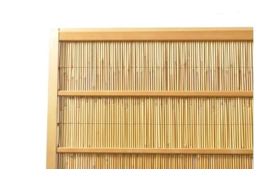 ビンテージ建具　情緒あふれる和の空間づくりにおすすめの夏戸2枚セット(引き戸、簾戸、簀戸、葭戸、夏障子、御簾戸、葦戸、ヴィンテージ)(R-074360)