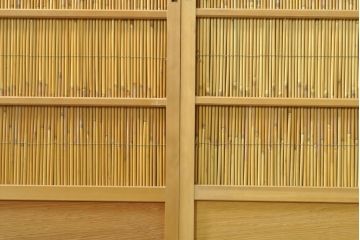 ビンテージ建具　情緒あふれる和の空間づくりにおすすめの夏戸2枚セット(引き戸、簾戸、簀戸、葭戸、夏障子、御簾戸、葦戸、ヴィンテージ)(R-074360)