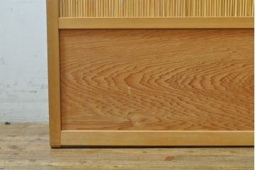 ビンテージ建具　情緒あふれる和の空間づくりにおすすめの夏戸2枚セット(引き戸、簾戸、簀戸、葭戸、夏障子、御簾戸、葦戸、ヴィンテージ)(R-074360)