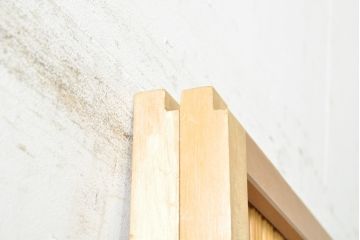 ビンテージ建具　情緒あふれる和の空間づくりにおすすめの夏戸2枚セット(引き戸、簾戸、簀戸、葭戸、夏障子、御簾戸、葦戸、ヴィンテージ)(R-074360)