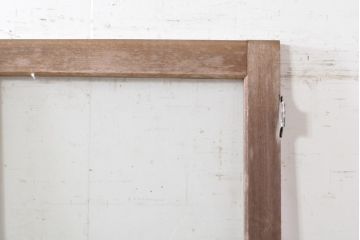ビンテージ建具　昭和レトロな雰囲気漂う両開きガラスドア2枚セット(ガラス戸、木製扉、ヴィンテージ)(R-074361)