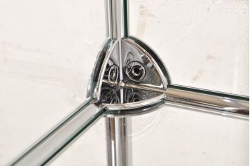 中古　USMハラー(USM Haller)　鍵付きショーケースが魅力の鉄製キャビネット(収納棚、オープンラック、飾り棚、陳列棚、ガラスケース、店舗什器)(R-074362)
