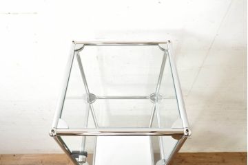 中古　USMハラー(USM Haller)　鍵付きショーケースが魅力の鉄製キャビネット(収納棚、オープンラック、飾り棚、陳列棚、ガラスケース、店舗什器)(R-074362)