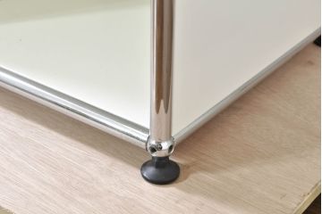 中古　USMハラー(USM Haller)　鍵付きショーケースが魅力の鉄製キャビネット(収納棚、オープンラック、飾り棚、陳列棚、ガラスケース、店舗什器)(R-074362)