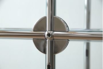 中古　USMハラー(USM Haller)　鍵付きショーケースが魅力の鉄製キャビネット(収納棚、ラック、飾り棚、陳列棚、ガラスケース、店舗什器)(R-074363)