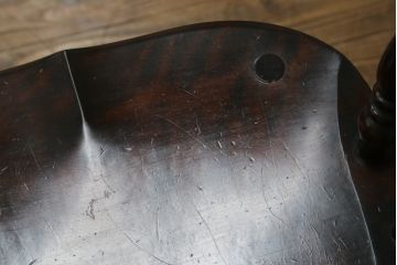 和製ビンテージ　松本民芸家具　#91型　落ち着きのある大人カフェ風インテリアが叶うキャプテンチェア2脚セット(アームチェア、板座チェア、ダイニングチェア、椅子、イス、ヴィンテージ)(定価約26万円)(R-074364)