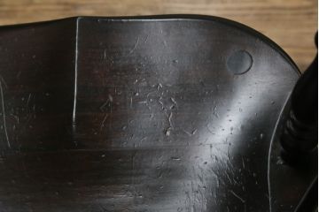 和製ビンテージ　松本民芸家具　#91型　落ち着きのある大人カフェ風インテリアが叶うキャプテンチェア2脚セット(アームチェア、板座チェア、ダイニングチェア、椅子、イス、ヴィンテージ)(定価約26万円)(R-074364)