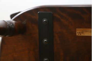 和製ビンテージ　松本民芸家具　#91型　落ち着きのある大人カフェ風インテリアが叶うキャプテンチェア2脚セット(アームチェア、板座チェア、ダイニングチェア、椅子、イス、ヴィンテージ)(定価約26万円)(R-074364)
