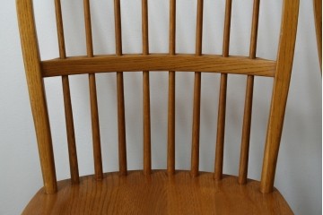 中古　柏木工(KASHIWA)　ナチュラルな木肌のウィンザーチェア4脚セット　(R-074366)