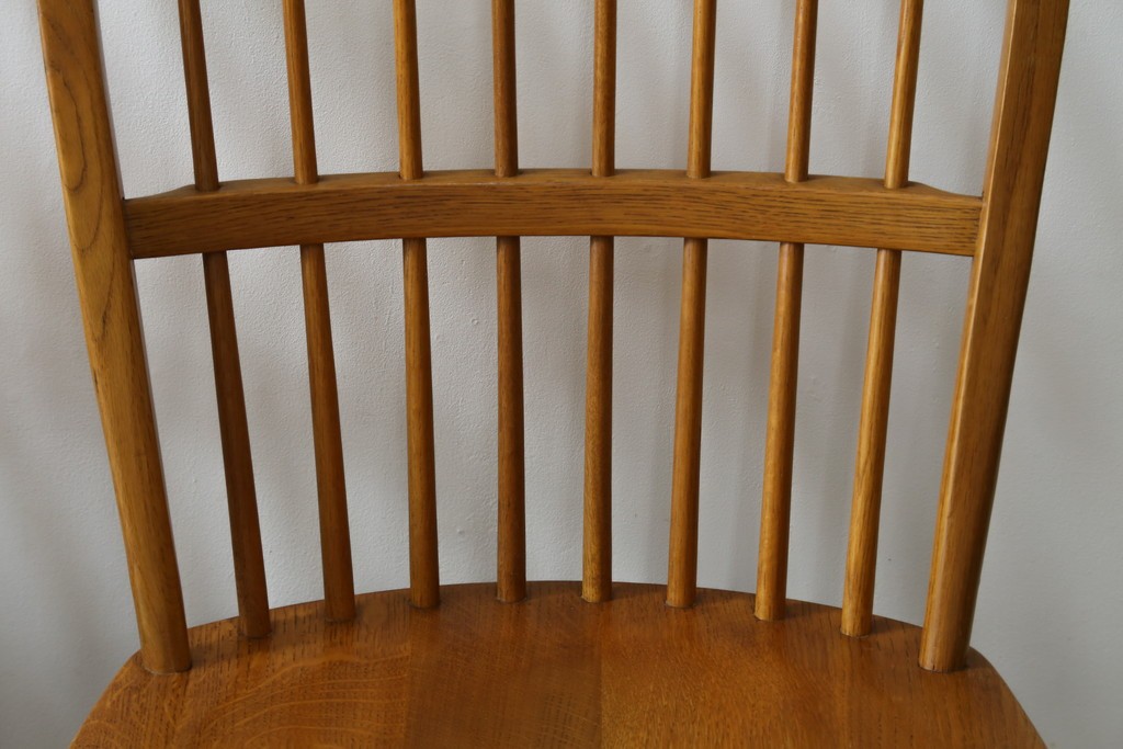 中古　柏木工(KASHIWA)　ナチュラルな木肌のウィンザーチェア4脚セット　(R-074366)