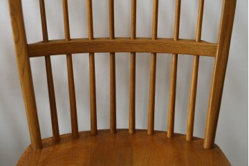 中古　柏木工(KASHIWA)　ナチュラルな木肌のウィンザーチェア4脚セット　(R-074366)