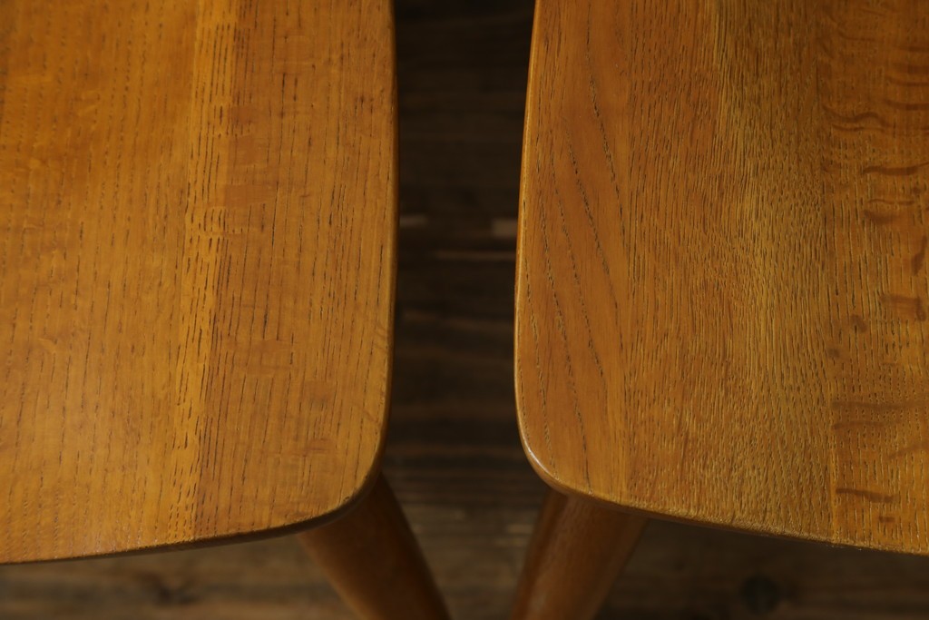 中古　柏木工(KASHIWA)　ナチュラルな木肌のウィンザーチェア4脚セット　(R-074366)