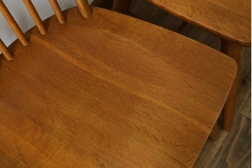 中古　柏木工(KASHIWA)　ナチュラルな木肌のウィンザーチェア4脚セット　(R-074366)
