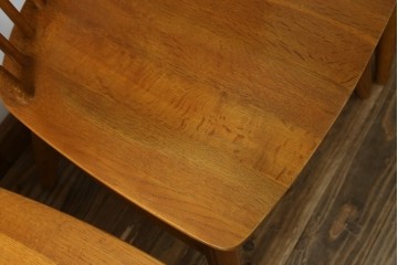 中古　柏木工(KASHIWA)　ナチュラルな木肌のウィンザーチェア4脚セット　(R-074366)