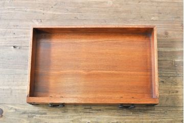和製ビンテージ　美品　ニレ材　和の空間作りにおすすめの小箪笥(引き出し、卓上収納、和箪笥、整理箪笥、収納箪笥、戸棚、収納棚、ヴィンテージ)(R-074369)
