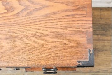 和製ビンテージ　美品　ニレ材　和の空間作りにおすすめの小箪笥(引き出し、卓上収納、和箪笥、整理箪笥、収納箪笥、戸棚、収納棚、ヴィンテージ)(R-074369)