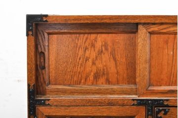 和製ビンテージ　美品　ニレ材　和の空間作りにおすすめの小箪笥(引き出し、卓上収納、和箪笥、整理箪笥、収納箪笥、戸棚、収納棚、ヴィンテージ)(R-074369)