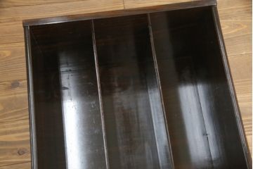 中古　最高級!!　総縞黒檀(シマコクタン)　黒く艶やかな光沢が美しい組み立て式両袖机(ニーホールデスク、ワークデスク、オフィスデスク、在宅ワーク、在宅用)(定価約250万円)(R-074370)